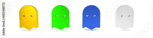 Фотография Colorful Executioner mask icon isolated on white background