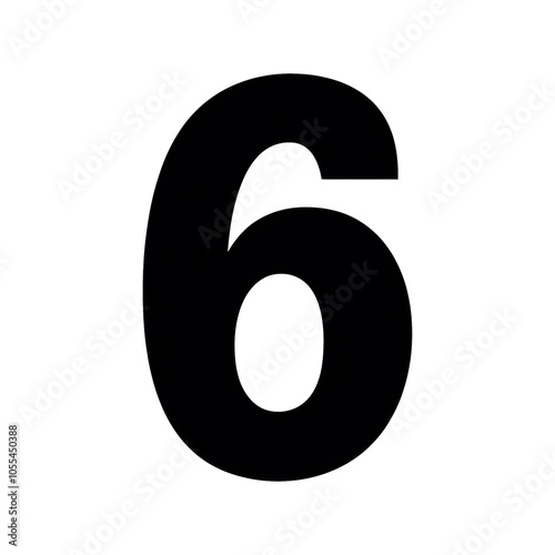 number 6 icon design