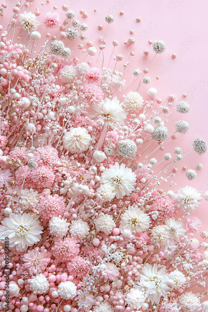 Elegant Pink Floral Background with Delicate Flowers in Soft Pastel Shades - Perfect for Romantic Designs and Wedding Invitations Elegant Pink Floral Background with Delicate Flowers in Soft Pastel Shades - Perfect for Romantic Designs and Wedding Invitations