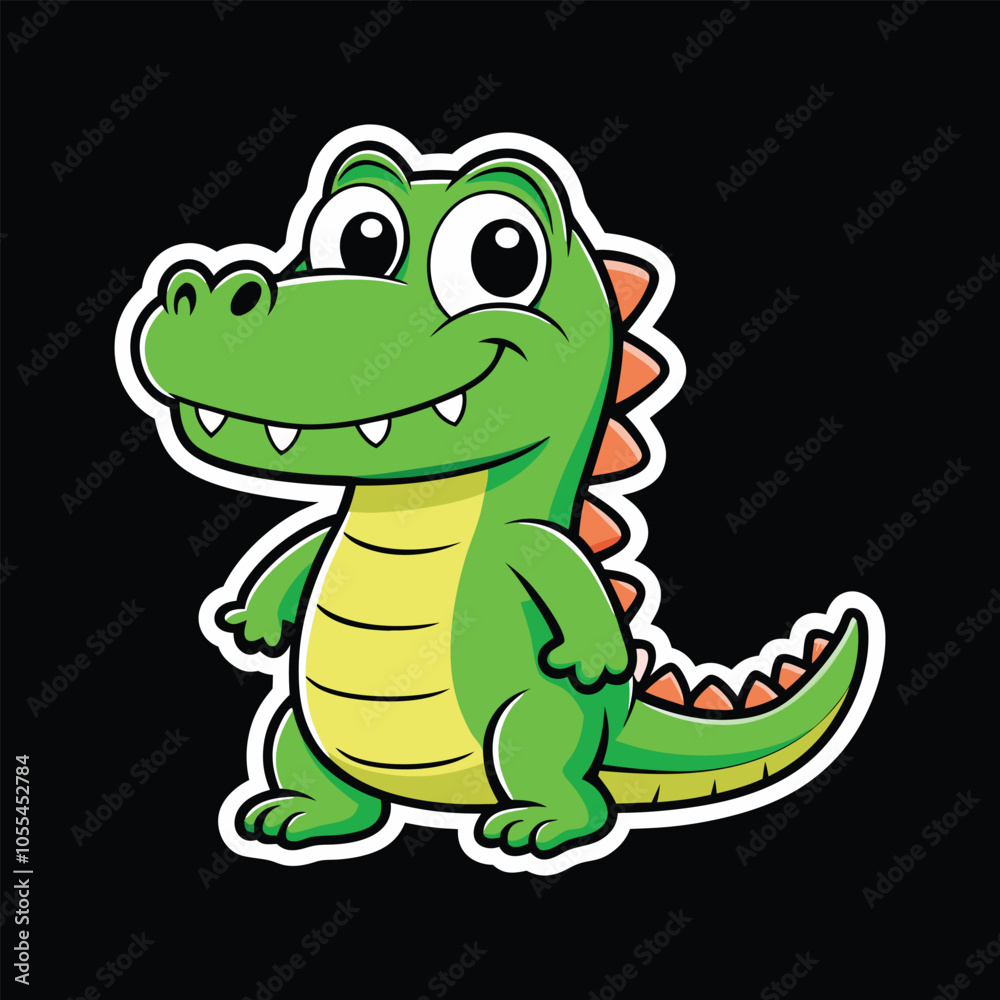 Crocodile wild animal vector cartoon sticker Crocodile wild animal vector cartoon sticker