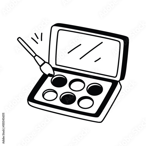 A handy icon of eyeshadow kit in modern style