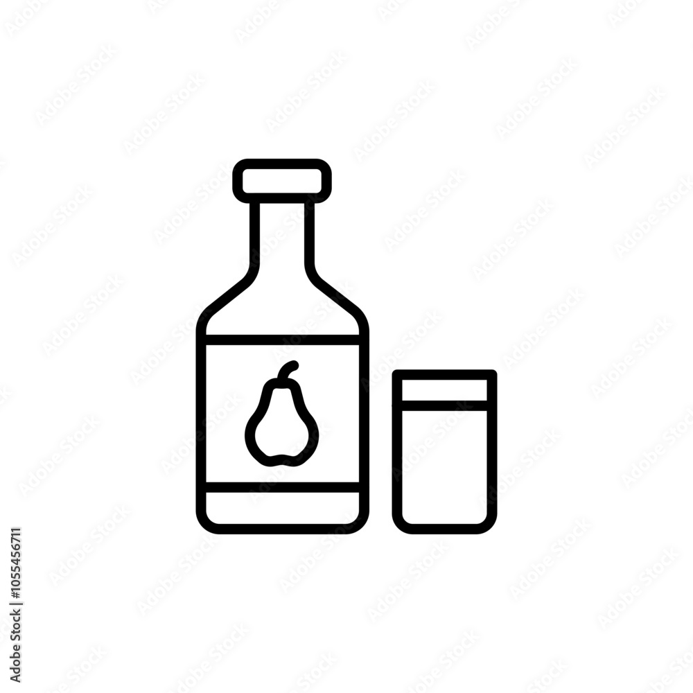 Pear drink outline icons, minimalist vector illustration ,simple transparent graphic element .Isolated on white background Pear drink outline icons, minimalist vector illustration ,simple transparent graphic element .Isolated on white background