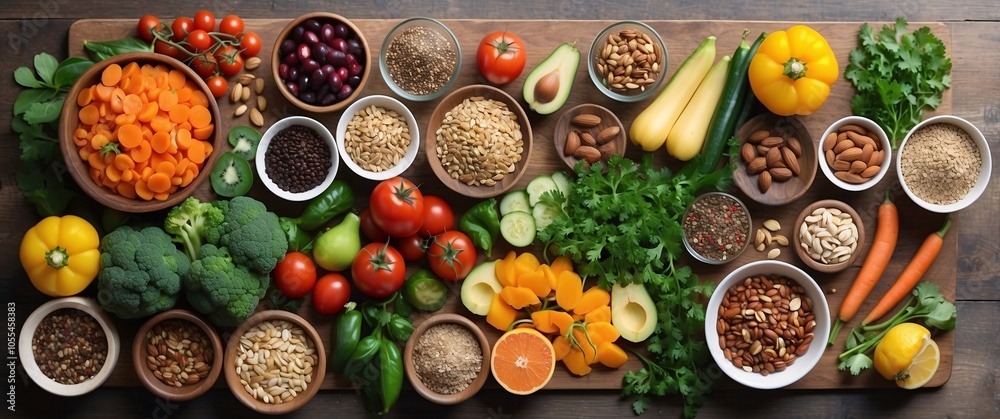 A rustic, cozy setting with a lunch spread of healthy, colorful vegan dishes, emphasizing homemade and fresh ingredients A rustic, cozy setting with a lunch spread of healthy, colorful vegan dishes, emphasizing homemade and fresh ingredients