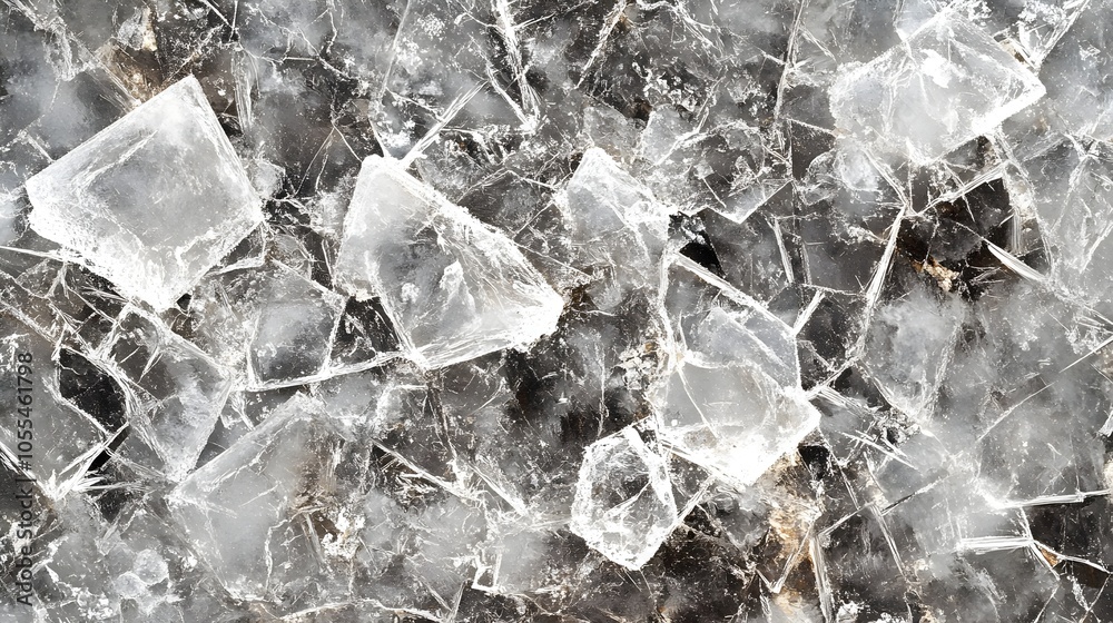 Fine ice crystals on a smooth surface, frosty texture, delicate details Fine ice crystals on a smooth surface, frosty texture, delicate details