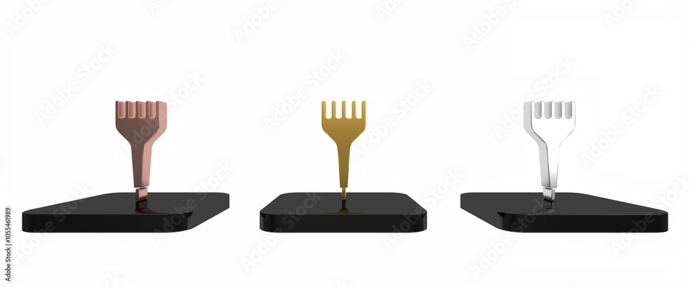 Colorful Hairbrush icon isolated on white background. Comb hair sign. Barber symbol. Minimalism concept. 3D render illustration Colorful Hairbrush icon isolated on white background. Comb hair sign. Barber symbol. Minimalism concept. 3D render illustration