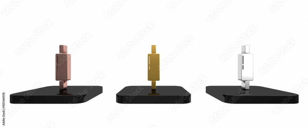 Colorful Rolling pin icon isolated on white background. Minimalism concept. 3D render illustration Colorful Rolling pin icon isolated on white background. Minimalism concept. 3D render illustration