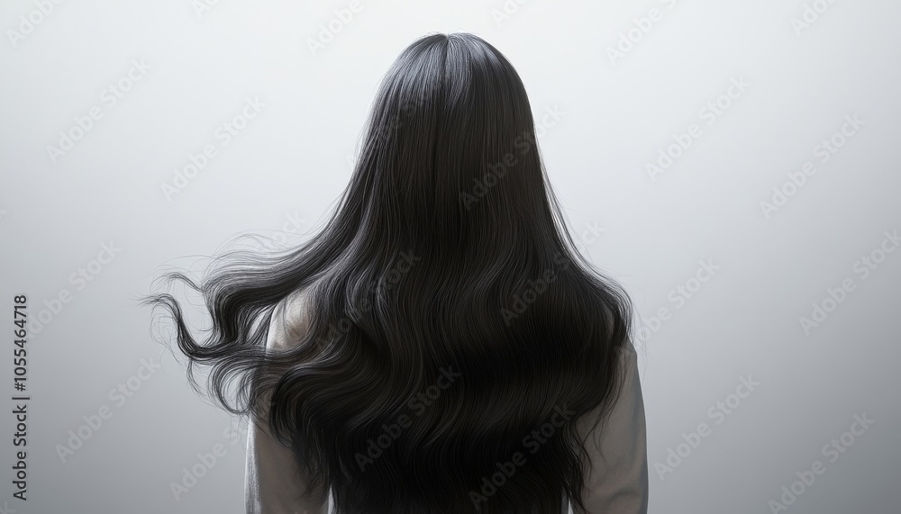 Naklejka premium woman with long hair