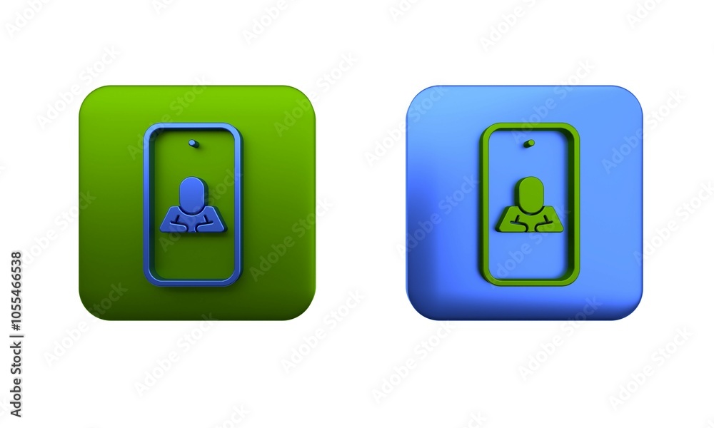 Colorful Online psychological counseling distance icon isolated on white background. Psychotherapy, psychological help, psychiatrist online consulting. Square button. 3D render illustration Colorful Online psychological counseling distance icon isolated on white background. Psychotherapy, psychological help, psychiatrist online consulting. Square button. 3D render illustration