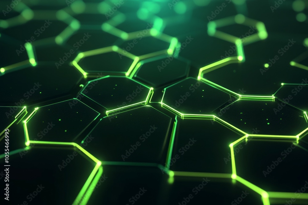 green hexagon outlines green hexagon outlines