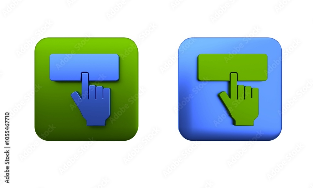 Colorful Computer keyboard icon isolated on white background. PC component sign. Square button. 3D render illustration Colorful Computer keyboard icon isolated on white background. PC component sign. Square button. 3D render illustration