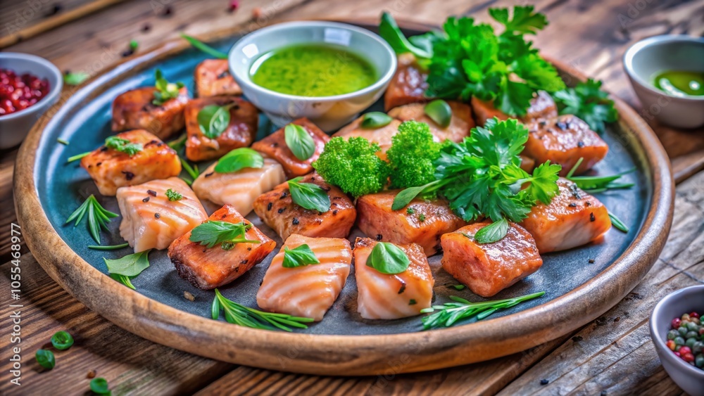 Hot Honey Salmon Bites - Delicious Appetizer for Parties and Gatherings Hot Honey Salmon Bites - Delicious Appetizer for Parties and Gatherings