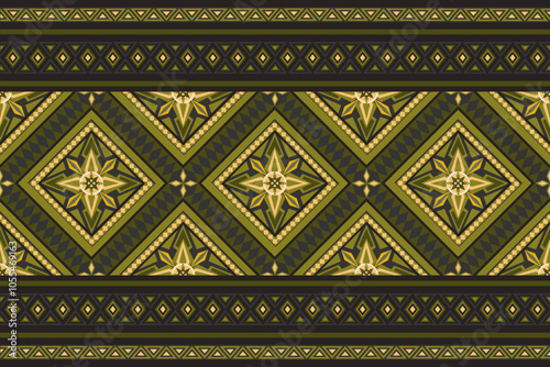 Vintage green color fabric pattern