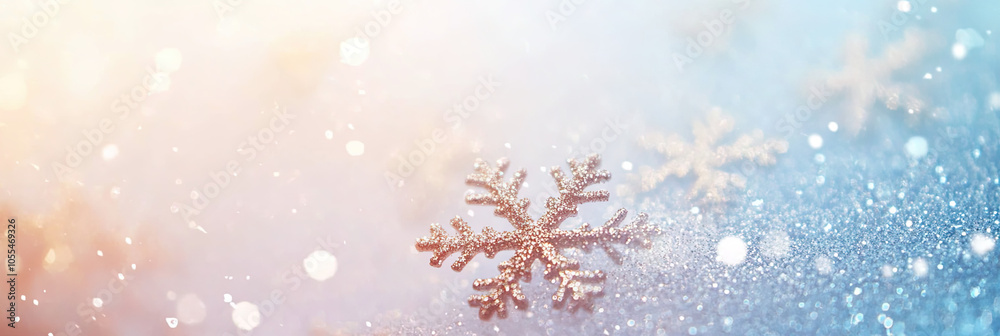 Hintergrund mit Schneeflocken und Lichteffekten Hintergrund mit Schneeflocken und Lichteffekten