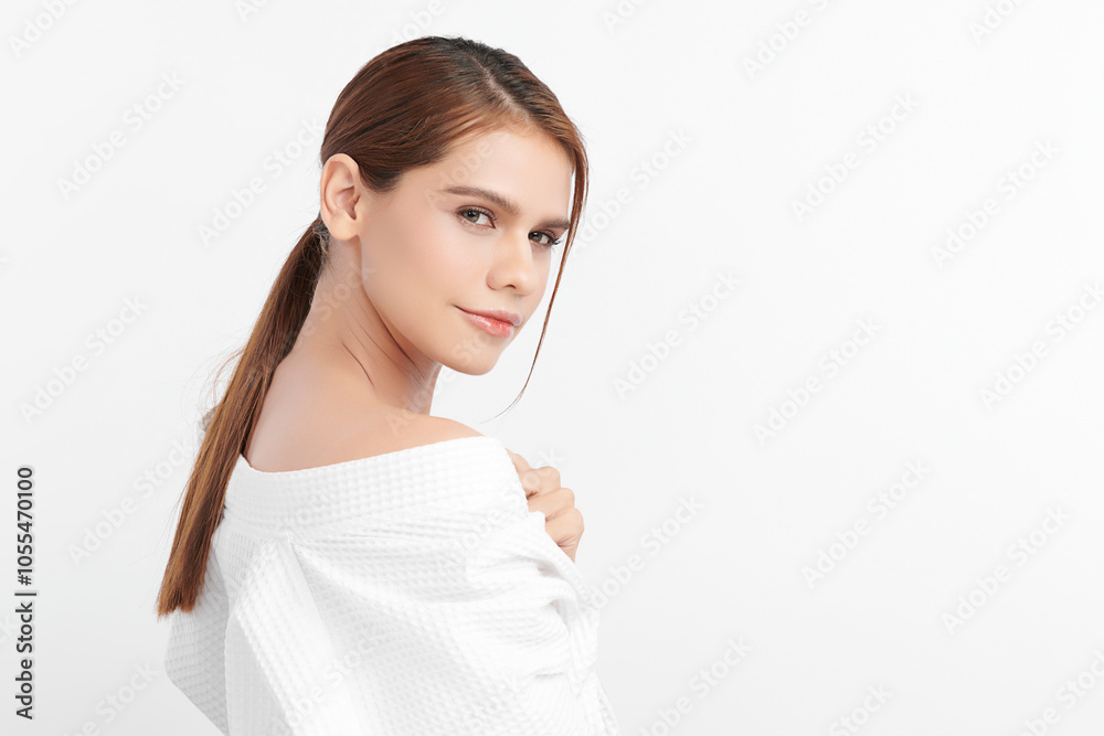Beautiful young asian woman with clean fresh skin on white background, Face care, Facial treatment, Cosmetology, beauty and spa, Asian women portrait. Beautiful young asian woman with clean fresh skin on white background, Face care, Facial treatment, Cosmetology, beauty and spa, Asian women portrait.