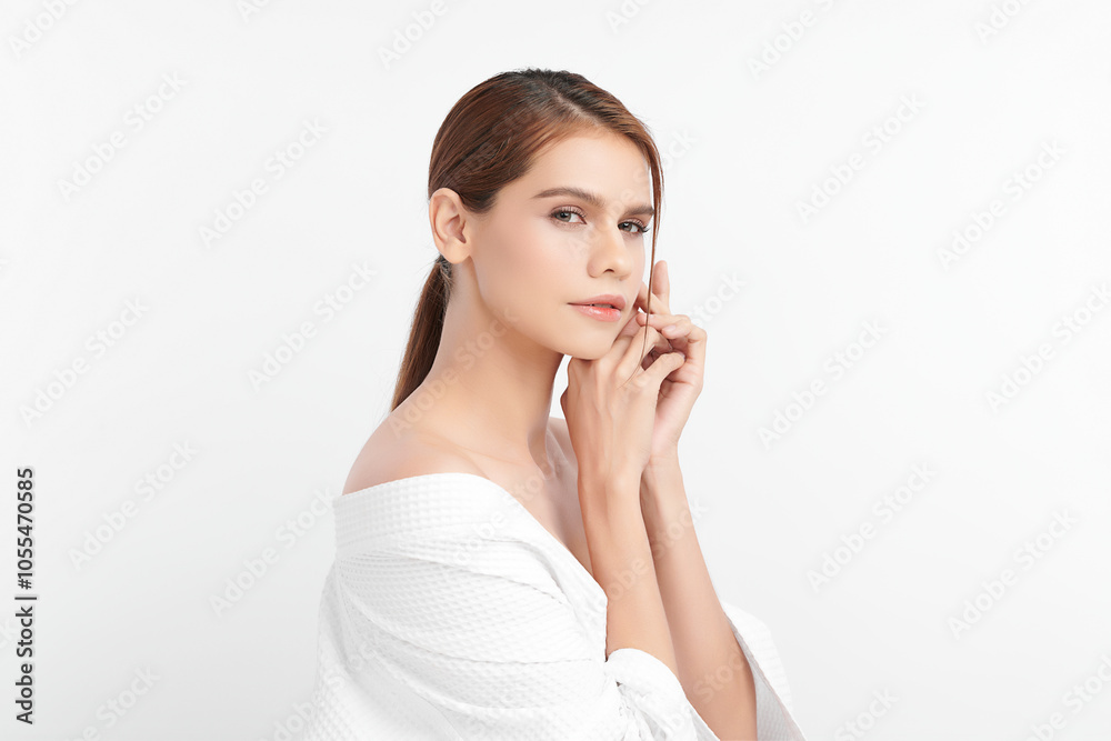 Beautiful young asian woman with clean fresh skin on white background, Face care, Facial treatment, Cosmetology, beauty and spa, Asian women portrait. Beautiful young asian woman with clean fresh skin on white background, Face care, Facial treatment, Cosmetology, beauty and spa, Asian women portrait.