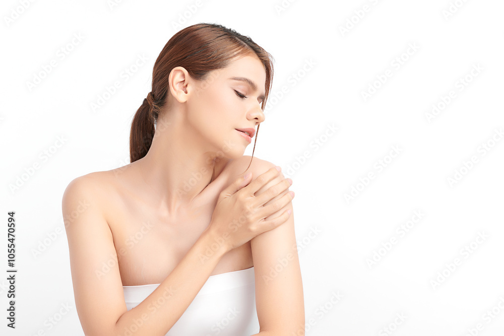 Beautiful young asian woman with clean fresh skin on white background, Face care, Facial treatment, Cosmetology, beauty and spa, Asian women portrait. Beautiful young asian woman with clean fresh skin on white background, Face care, Facial treatment, Cosmetology, beauty and spa, Asian women portrait.