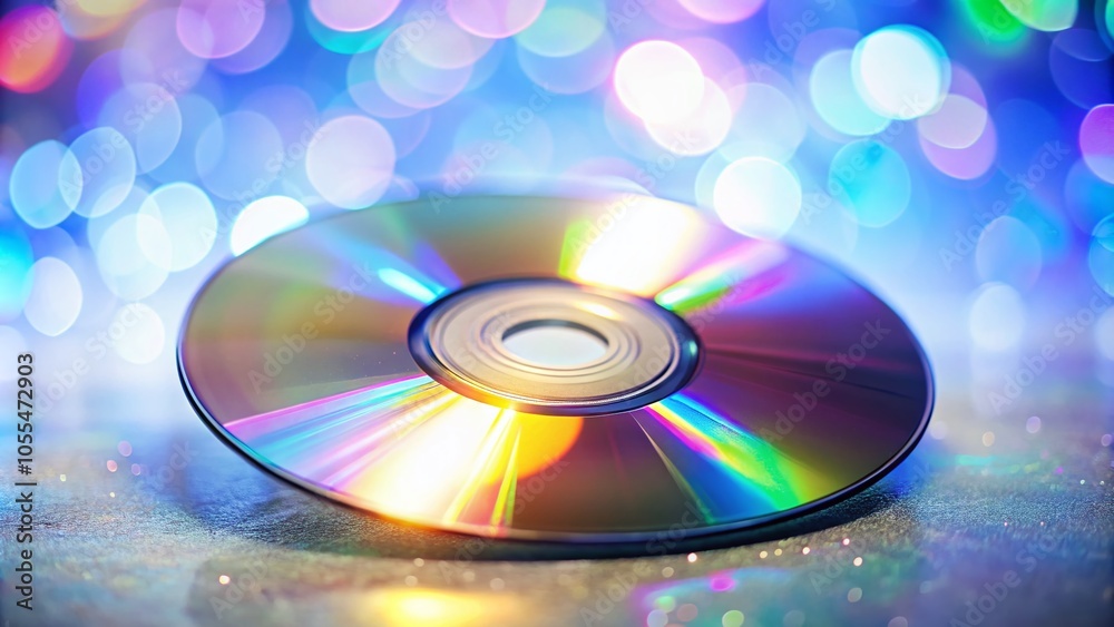 Isolated Disc on White Background with Bokeh Effect for Creative Visuals and Design Projects Isolated Disc on White Background with Bokeh Effect for Creative Visuals and Design Projects