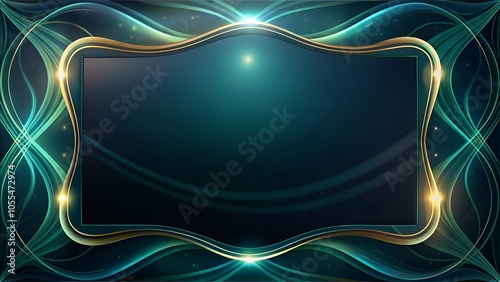 Contemporary Decorative Frame Pattern in Black and White with Copy Space