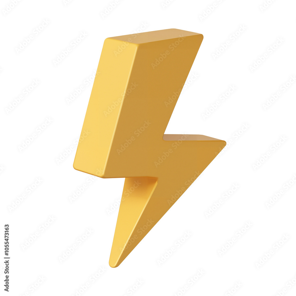 Stylized Lightning Bolt Icon Representing Energy or Power. Stylized Lightning Bolt Icon Representing Energy or Power.