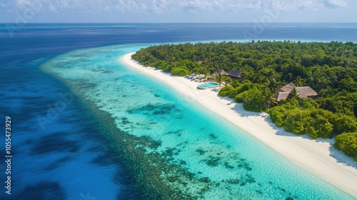 Take a high-definition shot of the coral reefs in the Maldives,