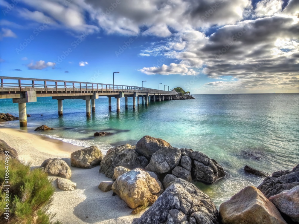 Jurien Bay Coastline with New Jetty in Western Australia - Stunning Seascape Photography for Nature Lovers Jurien Bay Coastline with New Jetty in Western Australia - Stunning Seascape Photography for Nature Lovers