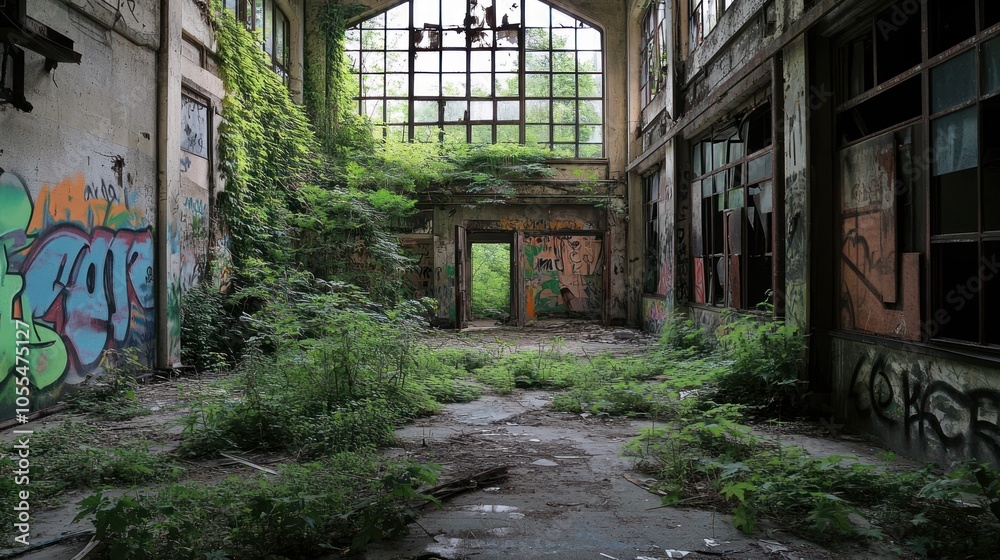 Overgrown Abandoned Building Overgrown Abandoned Building