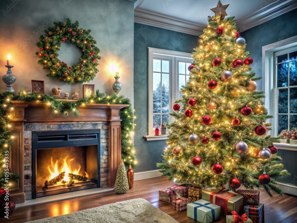 Large Christmas Tree with Gold and Red Ornaments for Festive Holiday Decor Large Christmas Tree with Gold and Red Ornaments for Festive Holiday Decor