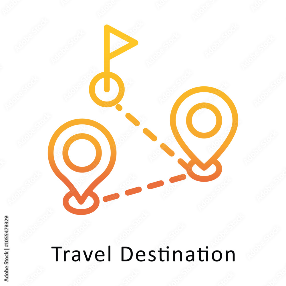 Navigation Vector Outline Gradient Design icon. Winter Travelling Symbol on White backgroud EPS 10 file Navigation Vector Outline Gradient Design icon. Winter Travelling Symbol on White backgroud EPS 10 file