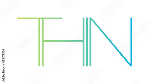 thin word logo. thin word concept on white background