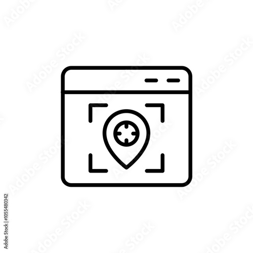 Online Tracking outline icons, minimalist vector illustration ,simple transparent graphic element .Isolated on white background