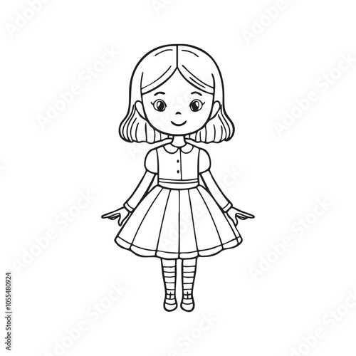 Doll dressed in a tiny detailed outfit 
