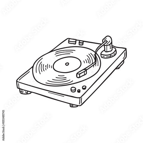 Disc spinning on a turntable 