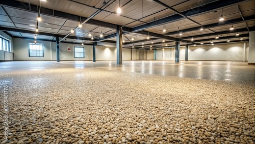 Smooth, impact-basin floor covered in fine-grained regolith with scattered boulders, rock, basin, landscape