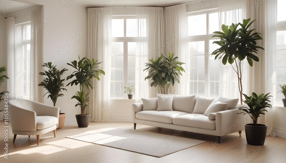 Photo modern style interior room 3d illustration Photo modern style interior room 3d illustration