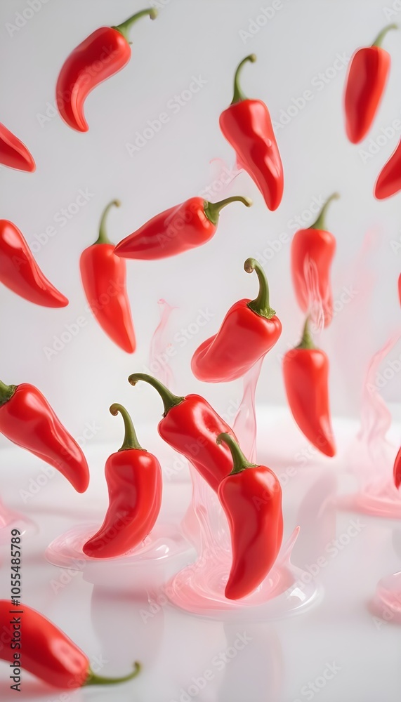 red hot chili pepper with white backgrounds red hot chili pepper with white backgrounds