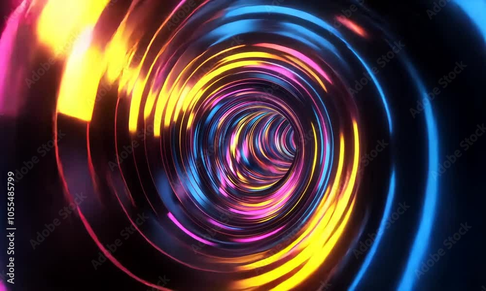 A vibrant, swirling tunnel of colorful lights creating a dynamic visual effect. A vibrant, swirling tunnel of colorful lights creating a dynamic visual effect.