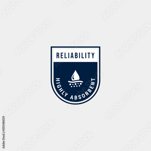 Highly Absorbent label vector for product packaging design element. Best Absorbent label vector for product packaging design element. Absorbent sign vector for product design element.