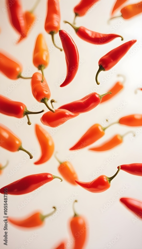 red hot chili peppers with white background red hot chili peppers with white background