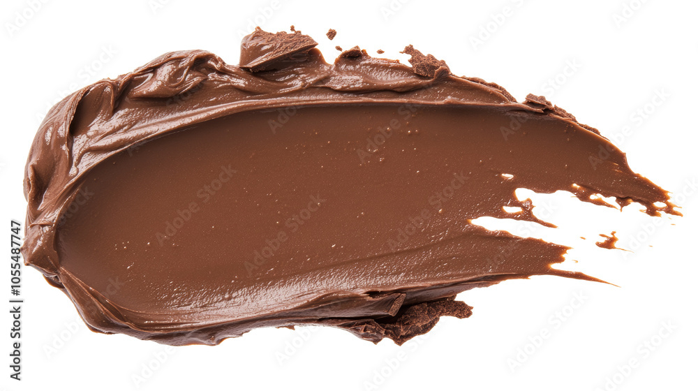 Chocolate liquid smear on white background, isolated png Chocolate liquid smear on white background, isolated png