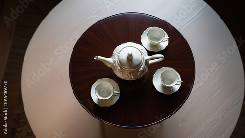 Wallpaper Mural a set of tea cups and pots Torontodigital.ca