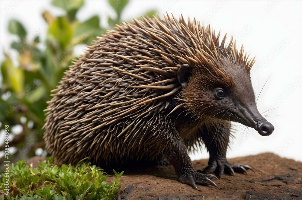 An echidna explores the forest, its spiny back and long snout perfectly adapted to its natural surroundings. A unique look at the Tachyglossidae in the wild An echidna explores the forest, its spiny back and long snout perfectly adapted to its natural surroundings. A unique look at the Tachyglossidae in the wild