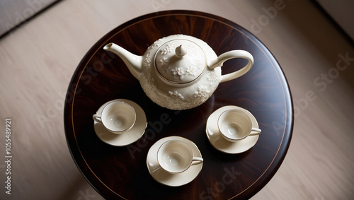 Wallpaper Mural a set of tea cups and pots Torontodigital.ca