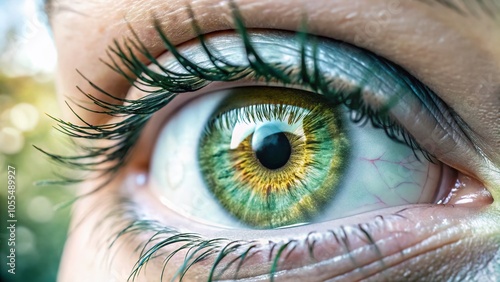 Minimalist Eye Photography: Captivating Close-Up of an Eye with Subtle Color Contrast and Textures for Artistic