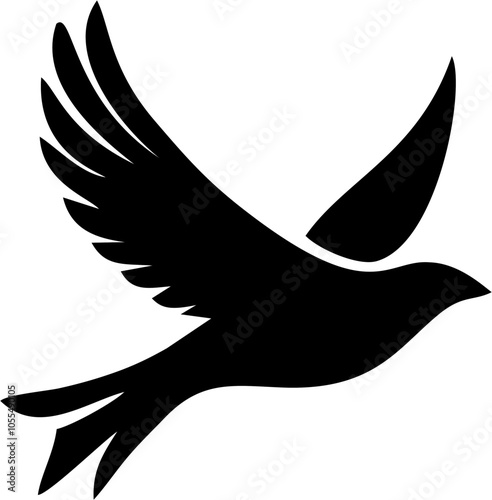 Easy Pigeon Silhouette Illustration