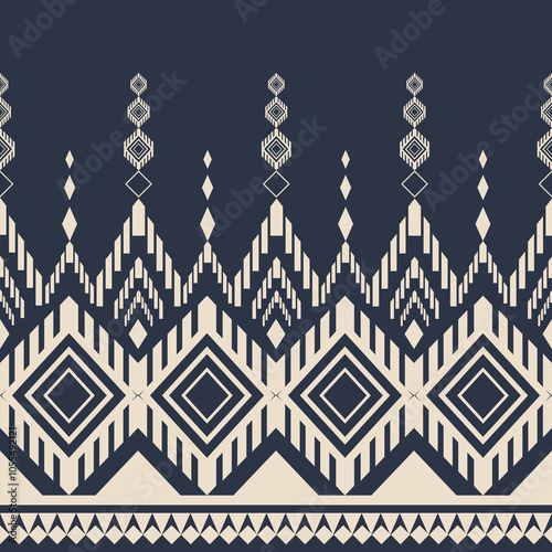 Geometric ethnic fabric seamless pattern 