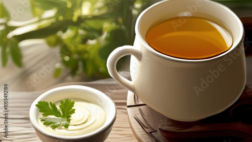 Wallpaper Mural a cup of tea and a book Torontodigital.ca