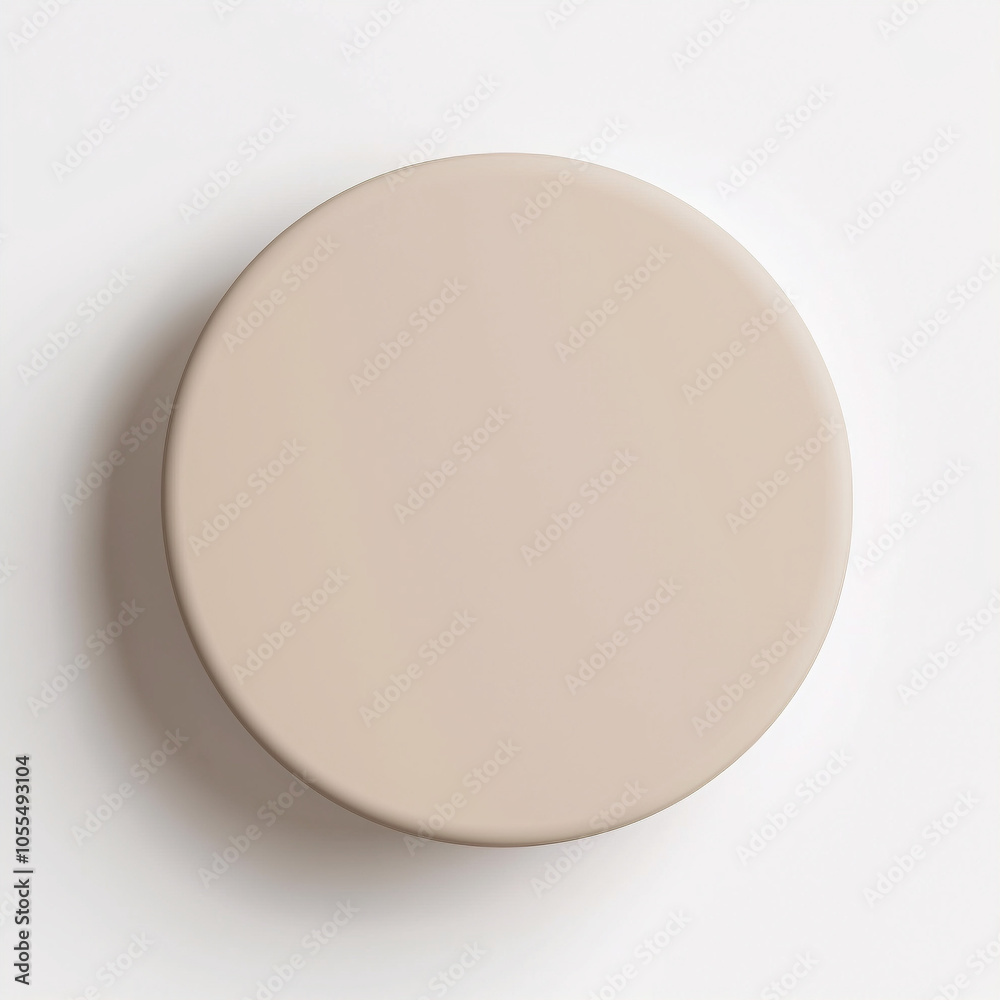 beige circle on a white background