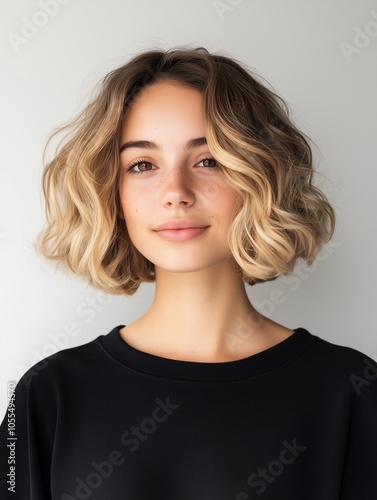 Model with Ombré hair color