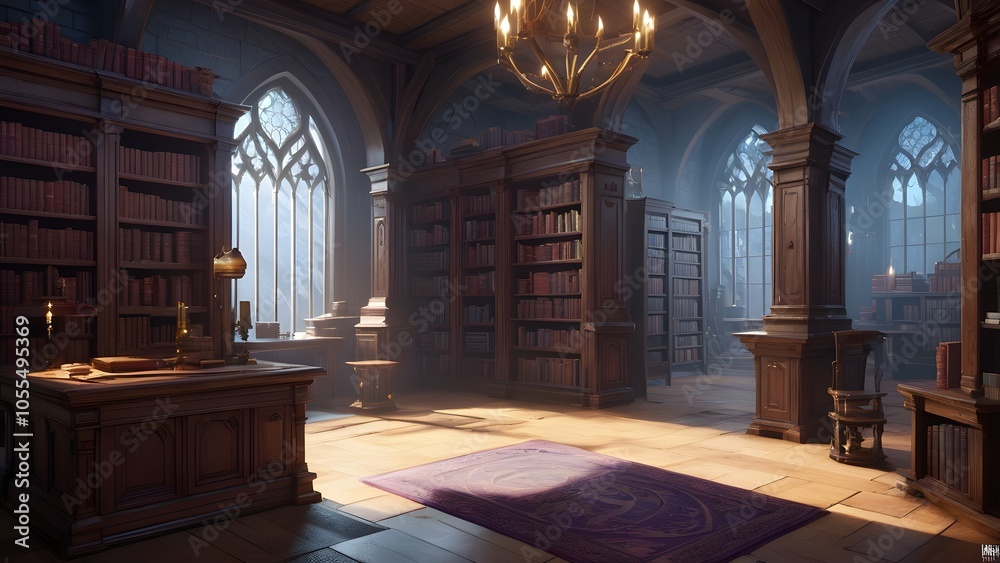 Wizards' Library: Secrets of Forgotten Enchantments Await Fantasy wallpaper Wizards' Library: Secrets of Forgotten Enchantments Await Fantasy wallpaper