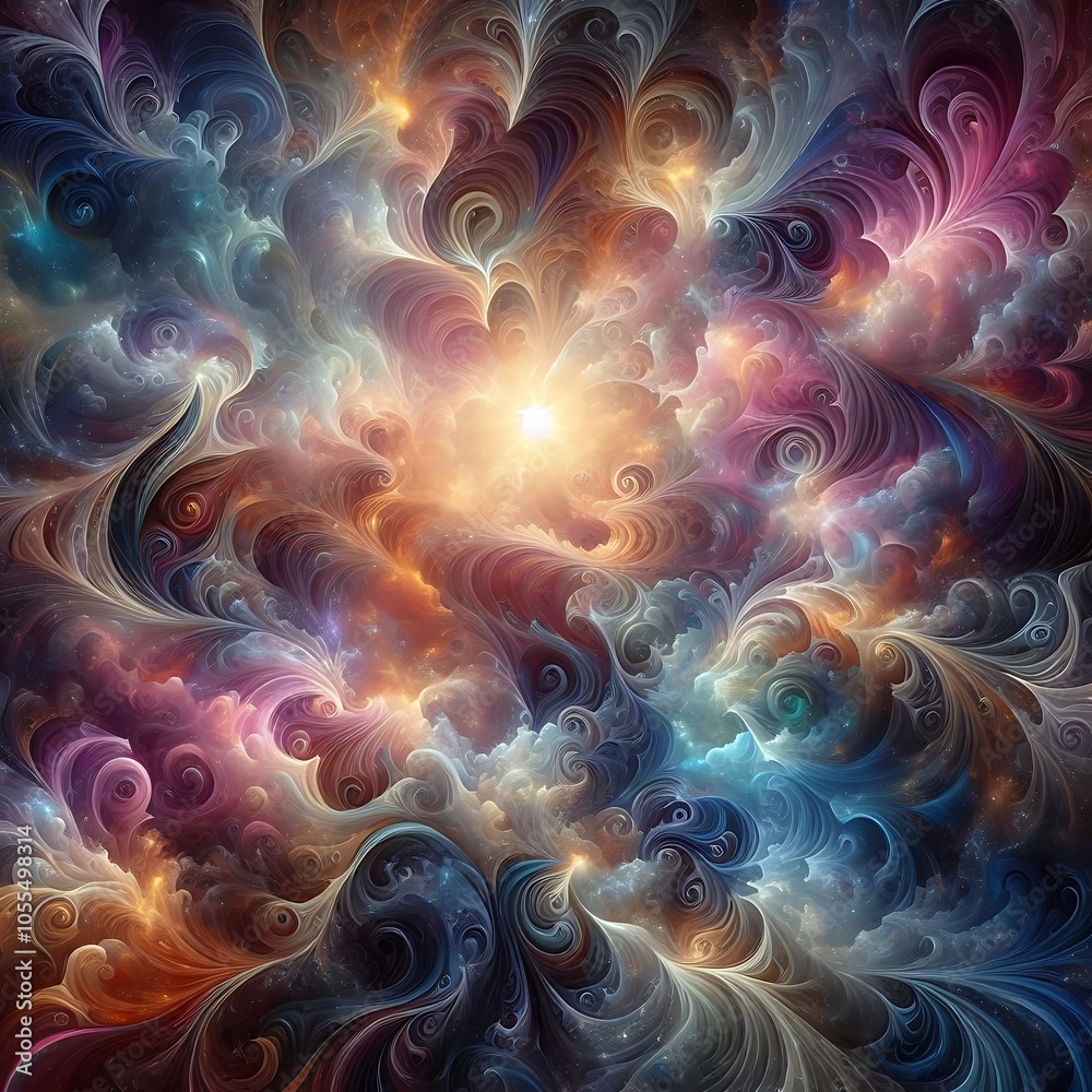 Ethereal Abstract Pattern with Luminous Colors	
